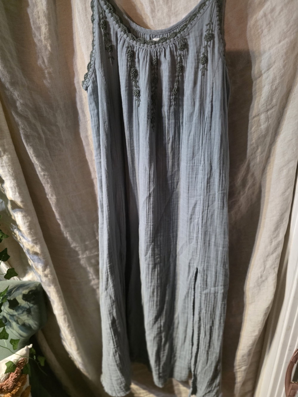 Boho Organic Cotton Gauze Maxi Dress - Picture 3 of 5